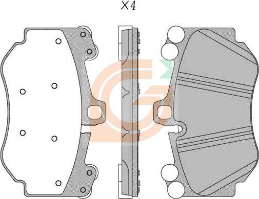 GAMA GA10034 - Kit de plaquettes de frein, frein à disque cwaw.fr