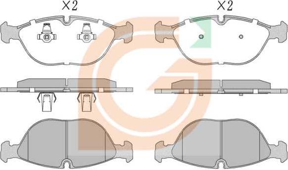 GAMA GA10032 - Kit de plaquettes de frein, frein à disque cwaw.fr