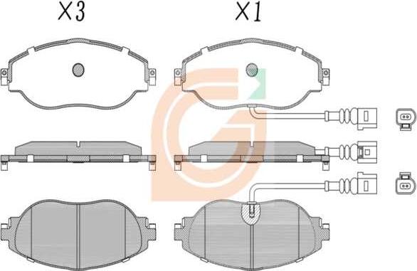 GAMA GA10023 - Kit de plaquettes de frein, frein à disque cwaw.fr