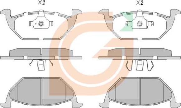 GAMA GA10079 - Kit de plaquettes de frein, frein à disque cwaw.fr