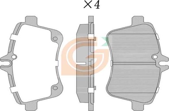 GAMA GA10199 - Kit de plaquettes de frein, frein à disque cwaw.fr