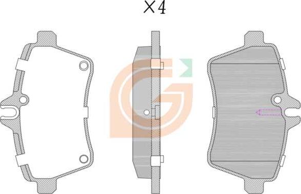 GAMA GA10192 - Kit de plaquettes de frein, frein à disque cwaw.fr