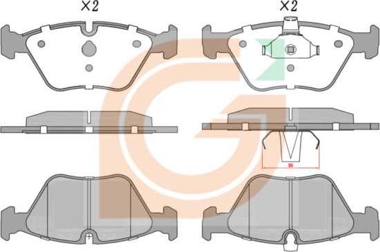 GAMA GA10140 - Kit de plaquettes de frein, frein à disque cwaw.fr