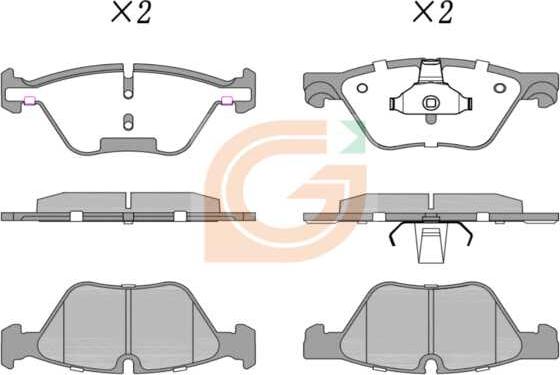 GAMA GA10141 - Kit de plaquettes de frein, frein à disque cwaw.fr