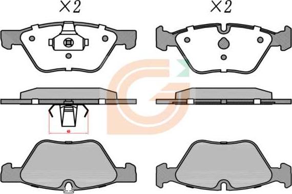 GAMA GA10147 - Kit de plaquettes de frein, frein à disque cwaw.fr