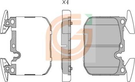 GAMA GA10150 - Kit de plaquettes de frein, frein à disque cwaw.fr