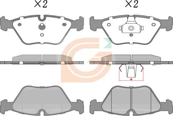 GAMA GA10153 - Kit de plaquettes de frein, frein à disque cwaw.fr