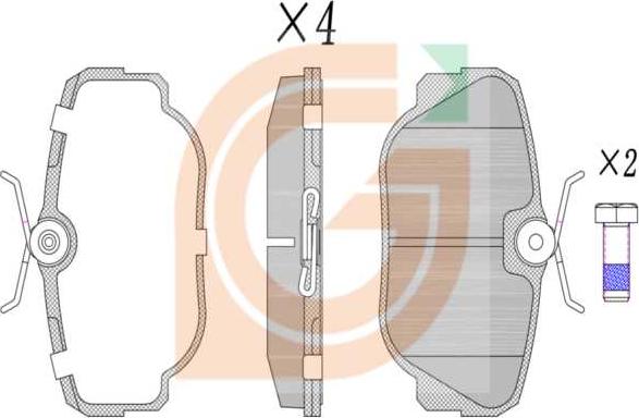 GAMA GA10152 - Kit de plaquettes de frein, frein à disque cwaw.fr