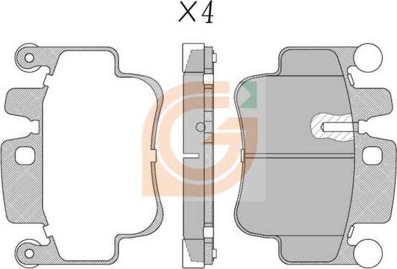 GAMA GA10119 - Kit de plaquettes de frein, frein à disque cwaw.fr