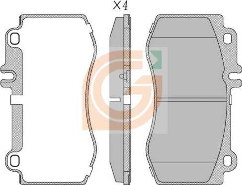 GAMA GA10115 - Kit de plaquettes de frein, frein à disque cwaw.fr