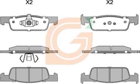 GAMA GA10116 - Kit de plaquettes de frein, frein à disque cwaw.fr