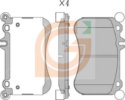 GAMA GA10111 - Kit de plaquettes de frein, frein à disque cwaw.fr