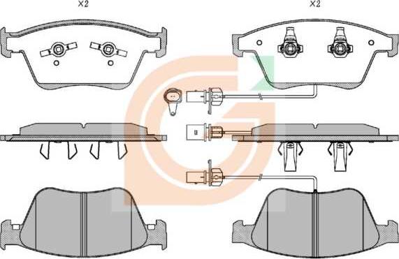 GAMA GA10118 - Kit de plaquettes de frein, frein à disque cwaw.fr