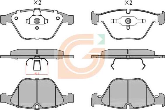 GAMA GA10139 - Kit de plaquettes de frein, frein à disque cwaw.fr