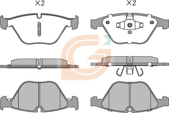 GAMA GA10134 - Kit de plaquettes de frein, frein à disque cwaw.fr