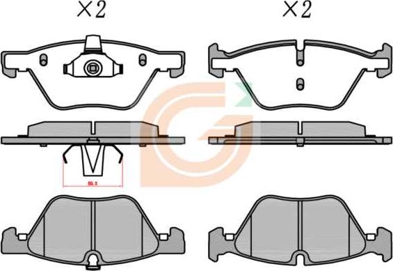 GAMA GA10136 - Kit de plaquettes de frein, frein à disque cwaw.fr