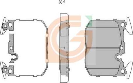 GAMA GA10138 - Kit de plaquettes de frein, frein à disque cwaw.fr