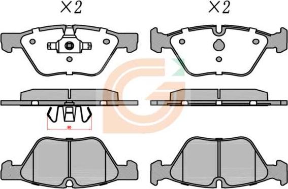 GAMA GA10133 - Kit de plaquettes de frein, frein à disque cwaw.fr