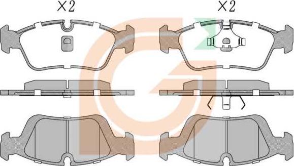 GAMA GA10132 - Kit de plaquettes de frein, frein à disque cwaw.fr