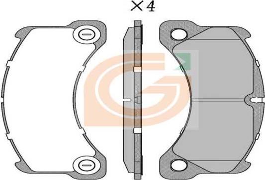 GAMA GA10125 - Kit de plaquettes de frein, frein à disque cwaw.fr