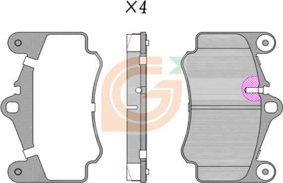 GAMA GA10123 - Kit de plaquettes de frein, frein à disque cwaw.fr