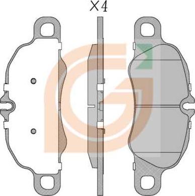 GAMA GA10122 - Kit de plaquettes de frein, frein à disque cwaw.fr