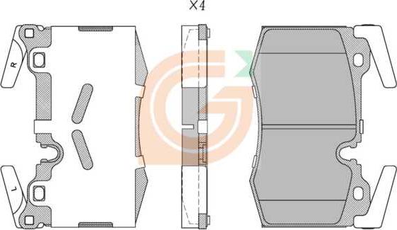 GAMA GA10172 - Kit de plaquettes de frein, frein à disque cwaw.fr