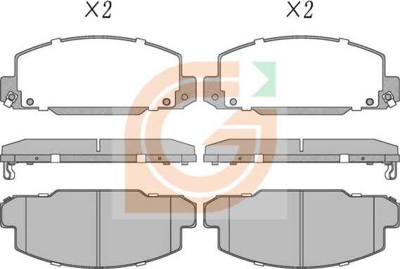 GAMA GA10891 - Kit de plaquettes de frein, frein à disque cwaw.fr