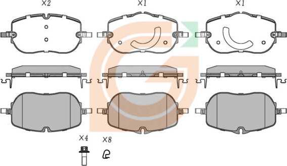 GAMA GA10849 - Kit de plaquettes de frein, frein à disque cwaw.fr