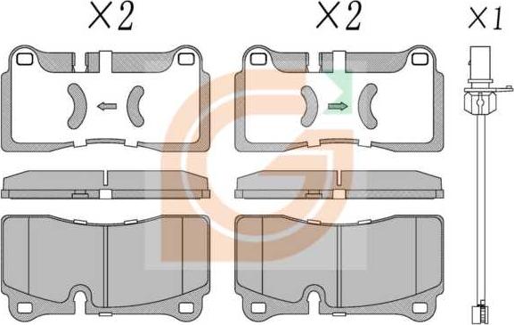 GAMA GA20767 - Kit de plaquettes de frein, frein à disque cwaw.fr