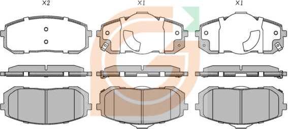 GAMA GA10855 - Kit de plaquettes de frein, frein à disque cwaw.fr