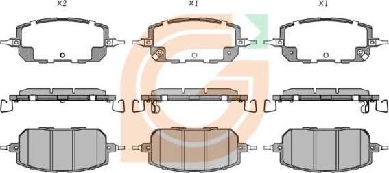 GAMA GA10853 - Kit de plaquettes de frein, frein à disque cwaw.fr