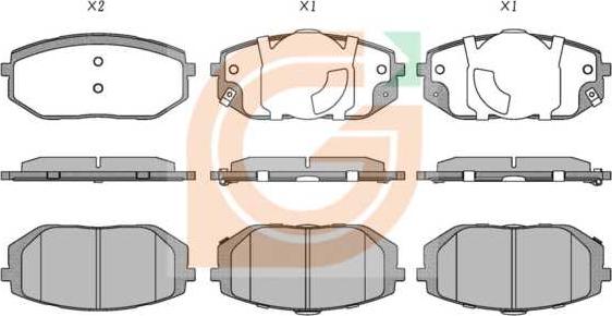 GAMA GA10852 - Kit de plaquettes de frein, frein à disque cwaw.fr