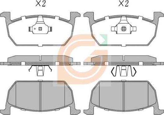 GAMA GA10866 - Kit de plaquettes de frein, frein à disque cwaw.fr