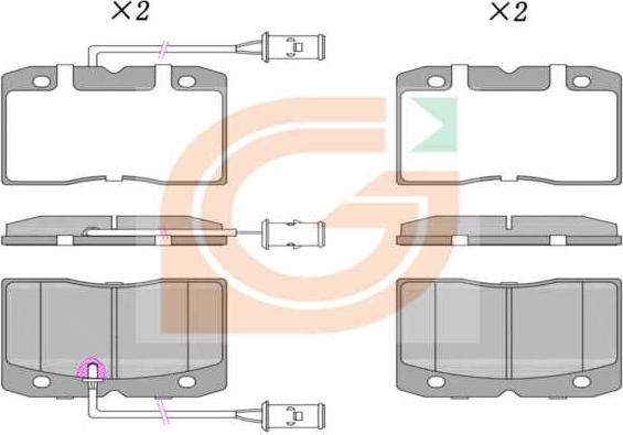 GAMA GA10819 - Kit de plaquettes de frein, frein à disque cwaw.fr