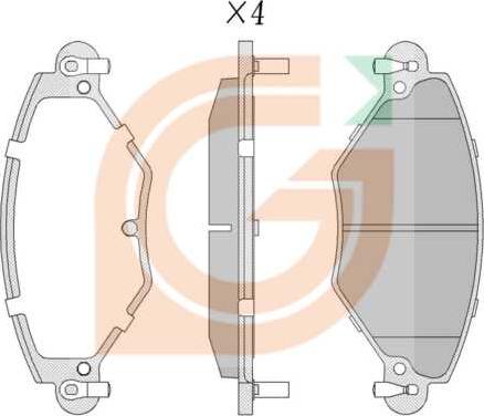 GAMA GA10810 - Kit de plaquettes de frein, frein à disque cwaw.fr