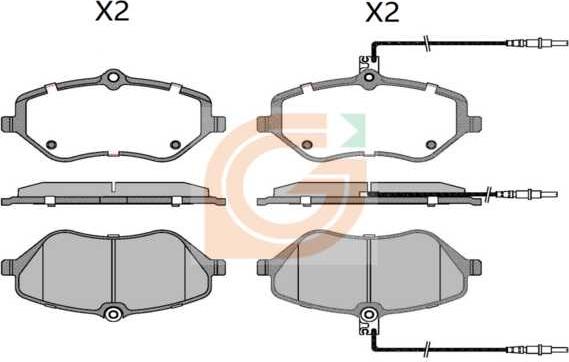 GAMA GA10812 - Kit de plaquettes de frein, frein à disque cwaw.fr