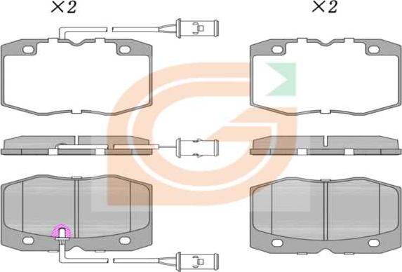 GAMA GA10817 - Kit de plaquettes de frein, frein à disque cwaw.fr