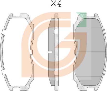 GAMA GA10829 - Kit de plaquettes de frein, frein à disque cwaw.fr