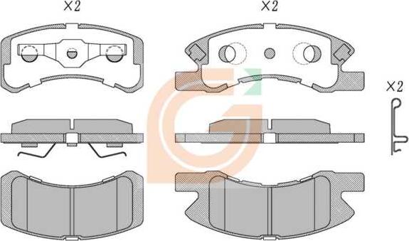 GAMA GA10820 - Kit de plaquettes de frein, frein à disque cwaw.fr