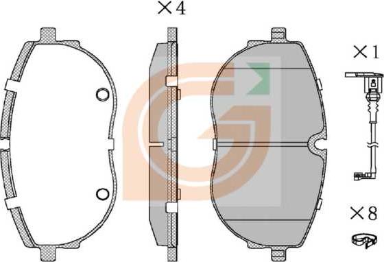 GAMA GA10874 - Kit de plaquettes de frein, frein à disque cwaw.fr