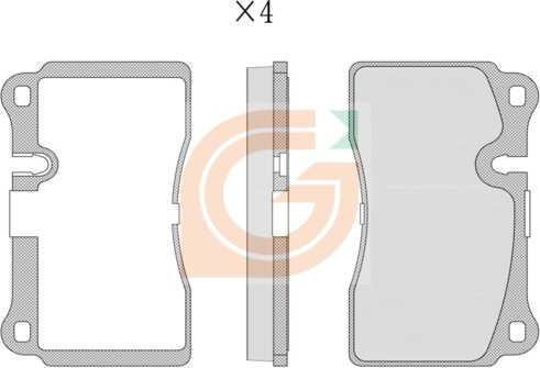 GAMA GA10398 - Kit de plaquettes de frein, frein à disque cwaw.fr