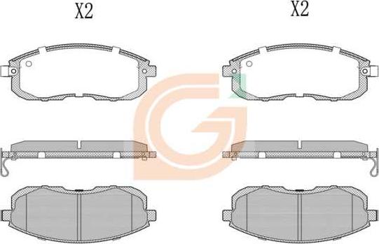 GAMA GA10343 - Kit de plaquettes de frein, frein à disque cwaw.fr