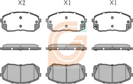 GAMA GA10355 - Kit de plaquettes de frein, frein à disque cwaw.fr