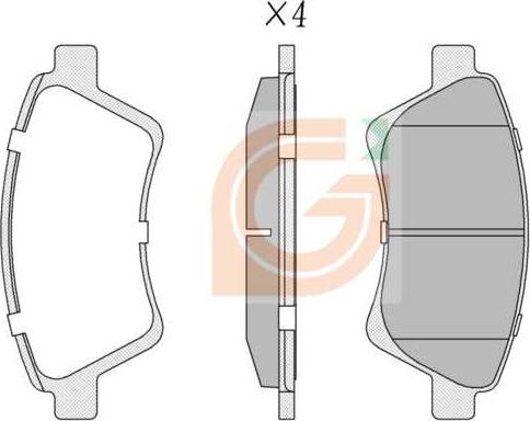 GAMA GA10352 - Kit de plaquettes de frein, frein à disque cwaw.fr