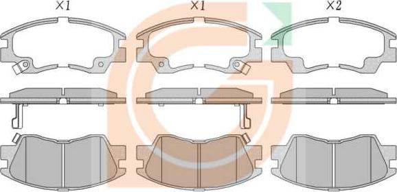 GAMA GA10357 - Kit de plaquettes de frein, frein à disque cwaw.fr