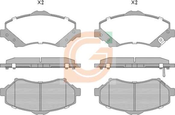 GAMA GA11200 - Kit de plaquettes de frein, frein à disque cwaw.fr