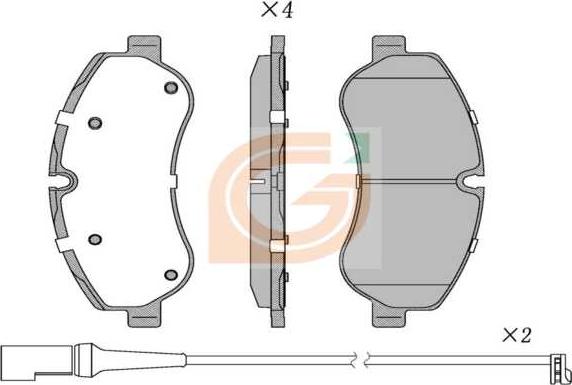 GAMA GA10366 - Kit de plaquettes de frein, frein à disque cwaw.fr