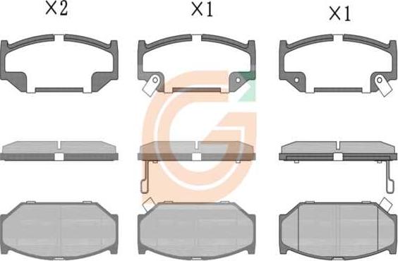 GAMA GA10307 - Kit de plaquettes de frein, frein à disque cwaw.fr