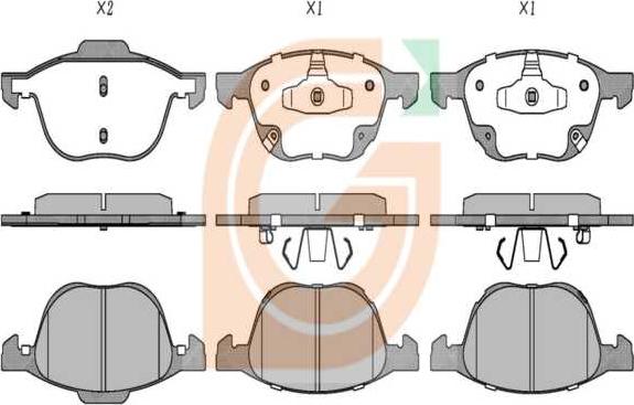 GAMA GA10312 - Kit de plaquettes de frein, frein à disque cwaw.fr